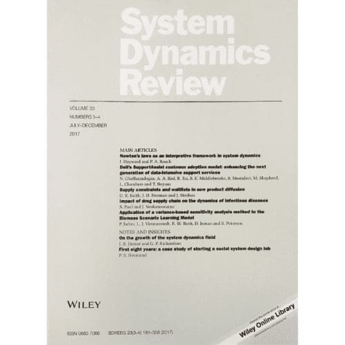 System Dynamics Review - Print Version. Scientific Journal about simulation, modeling, and system dynamics