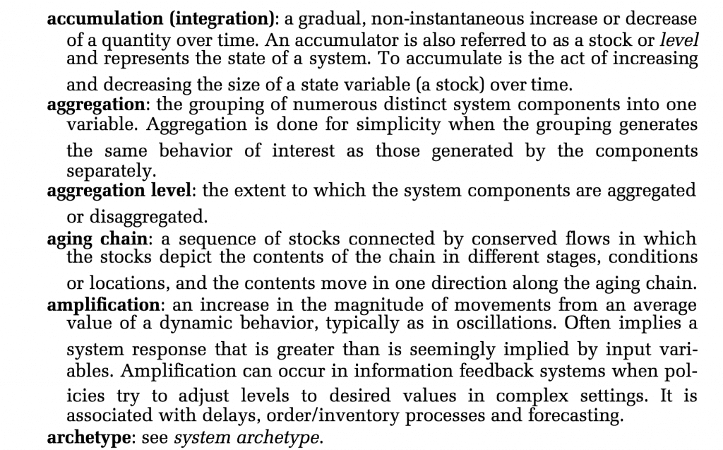 System Dynamics Glossary