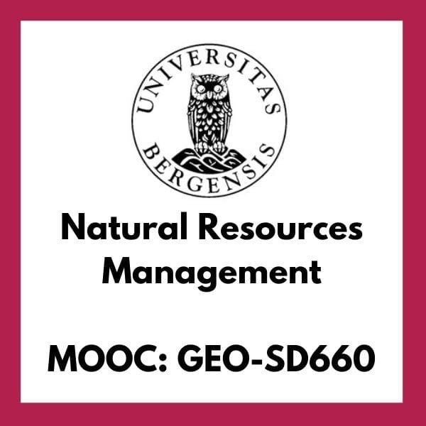 Natural Resources Management MOOC University of Bergen