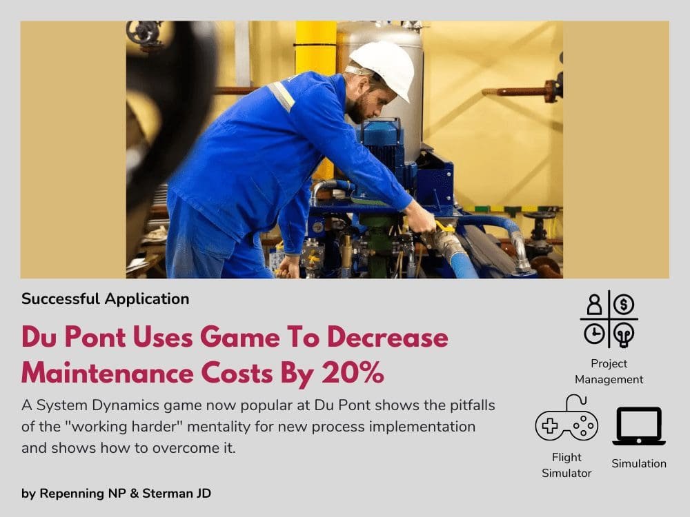 Du Pont Uses Game To Decrease Maintenance Costs By 20%