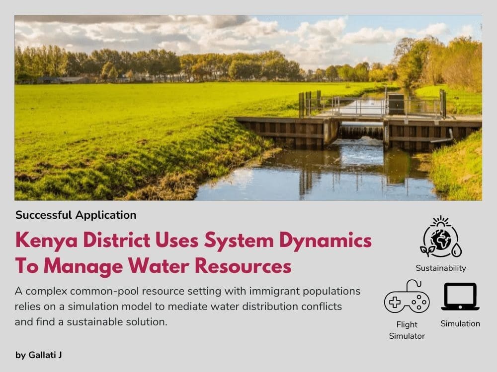 Kenya District Uses System Dynamics To Manage Water Resources