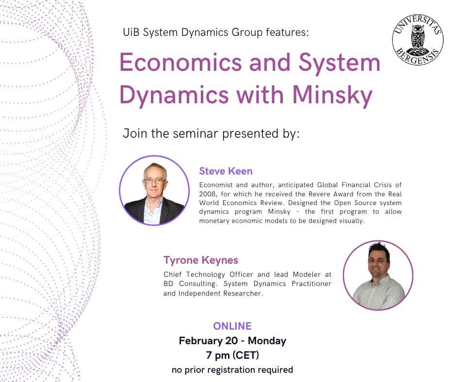 Economics and System Dynamics using Minsky